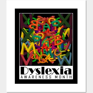 Dyslexia Awareness Month 3D Mixed Letters Posters and Art